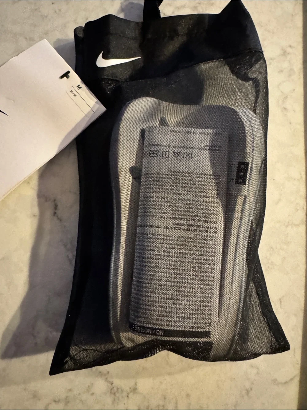 Nike Kids Gray and Black J Guard Shin Guards